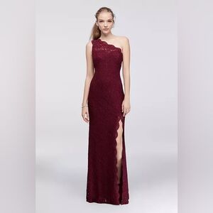 MORGAN & CO. one shoulder glitter lace dress NWT